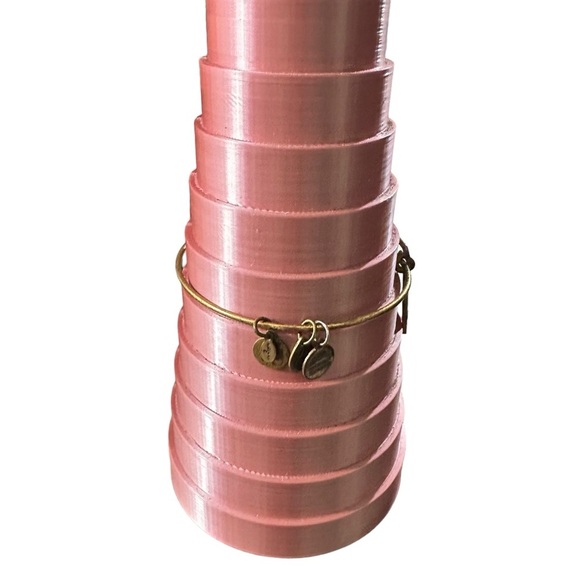 Signed Alex & Ani x Disney Copper Tone Mickey Mouse Initial C Adjustable Bangle - Picture 7 of 10